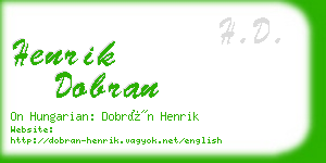 henrik dobran business card